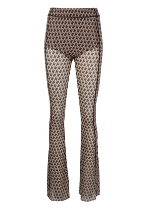 AVAVAV Apartment monogram-print trousers - Brown