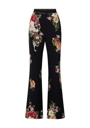 Camilla Adorned in Alexandria flared trousers - Black