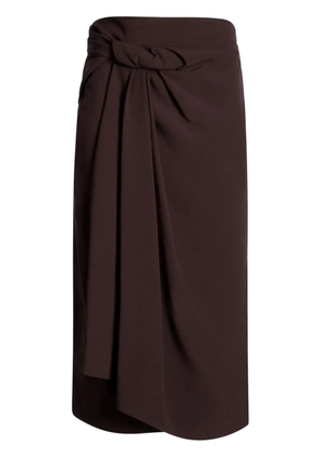 Bally knot detail straight-cut skirt - Brown