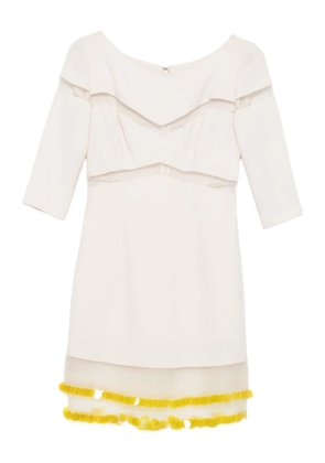 Gemy Maalouf sheer-panelled sequinned dress - White