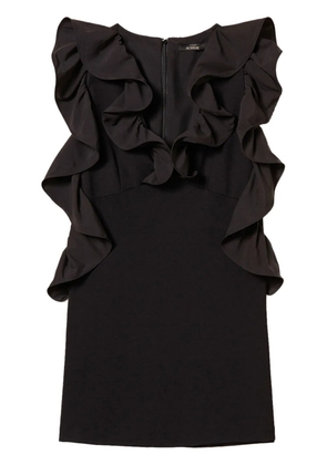 TWINSET ruffled V-neck minidress - Black