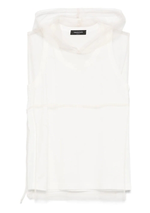 Fabiana Filippi sheer-layer tank top - White