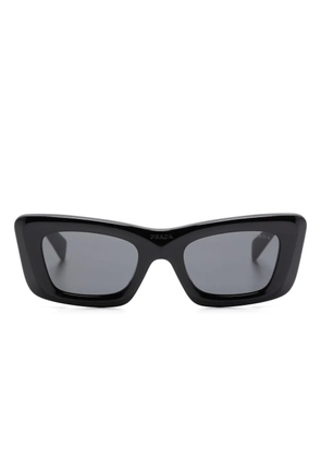 Prada Pre-Owned triangle-logo sunglasses - Black