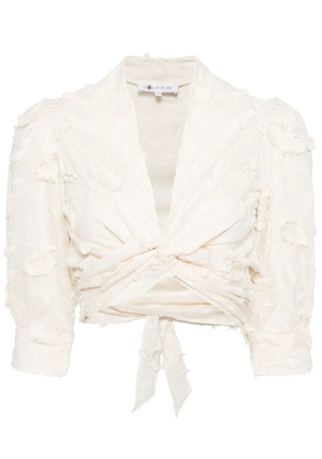 JBQ Kali embroidered crop rop - Neutrals