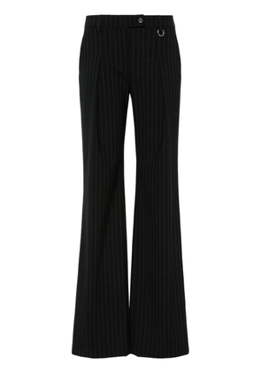 John Richmond pinstriped pleated straight trousers - Black