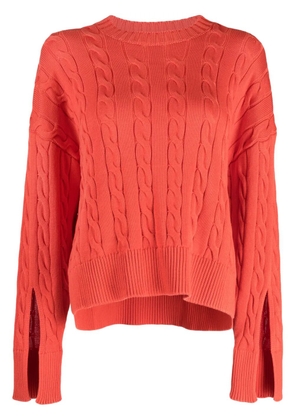 Bally cable-knit cotton jumper - Orange