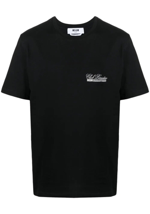 MSGM logo-print cotton T-shirt - Black
