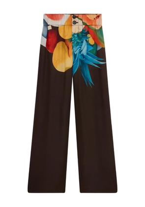 Donde Esteban Salpicon wide-leg trousers - Brown