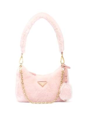 Prada Re-Edition shearling mini bag - Pink
