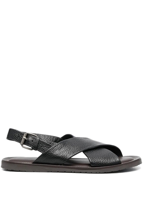 Corneliani Waikiki Beach leather sandals - Black
