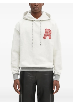 Aries appliqué-detail hoodie - White