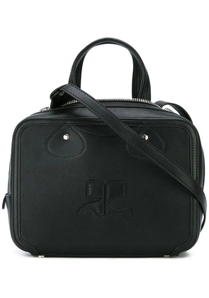 Courrèges square logo tote - Black