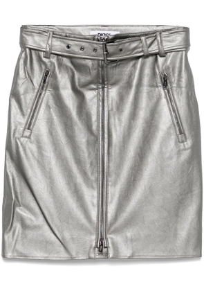 DKNY belted mini skirt - Silver