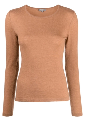 N.Peal long-sleeve cashmere top - Brown