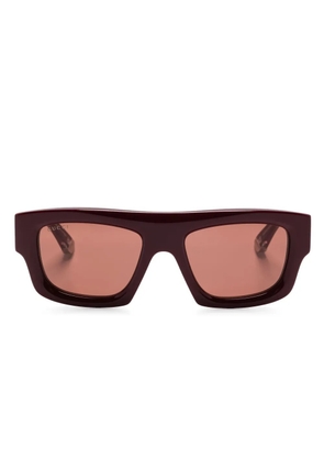 Gucci Eyewear rectangular-frame glasses - Red