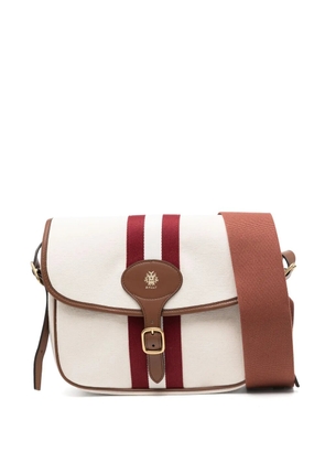 Bally two-stripe detail flap messenger bag - Neutrals