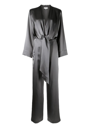 Michelle Mason tie-front kimono jumpsuit - Grey