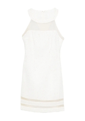 Gemy Maalouf panelled scoop-neck mini dress - White