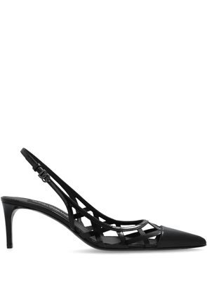 Dolce & Gabbana 75mm slingback leather pumps - Black