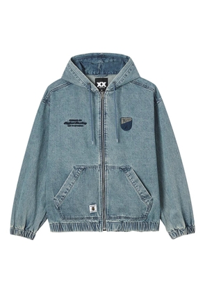 FINGERCROXX hooded denim jacket - Blue