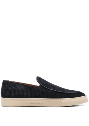 Emporio Armani suede loafers - Blue
