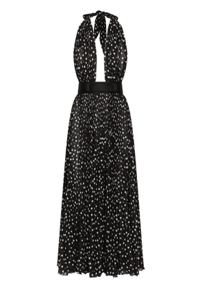 Dolce & Gabbana polka dot-print halterneck dress - Black