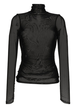 Cinq A Sept crystal-embellished tulle T-shirt - Black