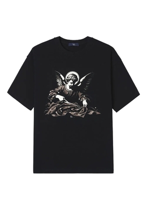 Y's angel-print T-shirt - Black