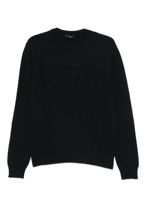 Herno logo-embossed sweater - Blue