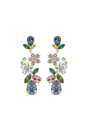 Jennifer Behr Martella floral-crystal earrings - Gold