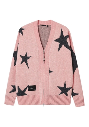 FIVE CM star-print zip-up cardigan - Pink