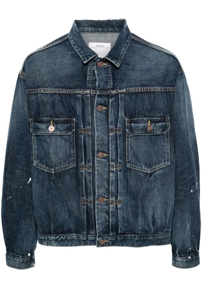 visvim paint-splatter denim jacket - Blue