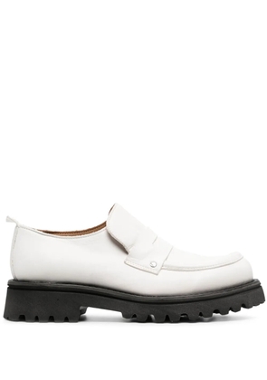Moma penny-slot leather loafers - White