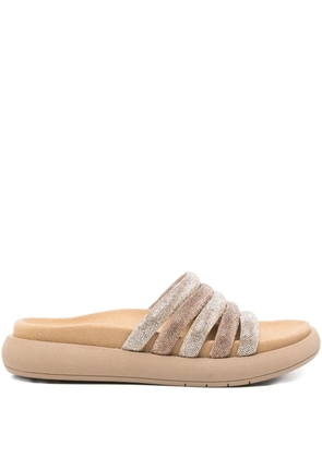 GABOR multi-straps slides - Gold