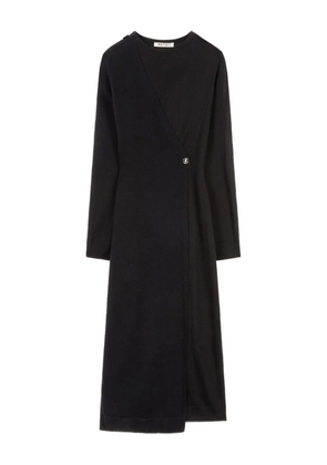 Ports 1961 asymmetrical buttoned midi dress - Black