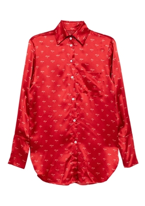 Kiki de Montparnasse kiss-printed pyjama shirt - Red