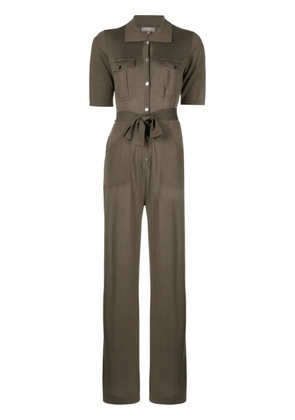 N.Peal Safari buttoned jumpsuit - Green