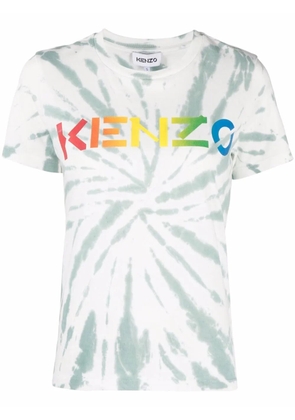 Kenzo logo-print tie-dye T-shirt - Green