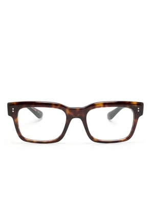 Oliver Peoples Hollins rectangle-frame glasses - Brown