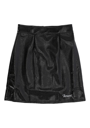 Fiorucci logo-embroidered mini skirt - Black