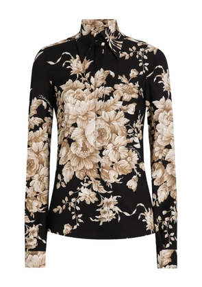 Dolce & Gabbana floral print shirt - Black