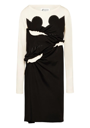 Maison Margiela Spliced-jersey midi dress - Black