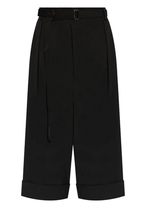 Yohji Yamamoto gabardine R-backside wide trousers - Black