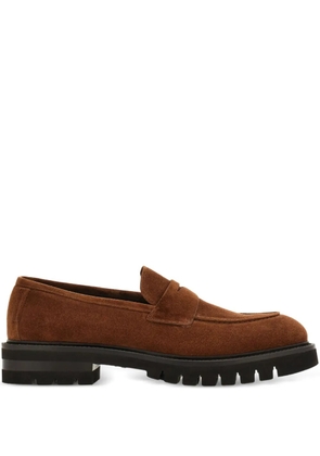 Ferragamo saddle-strap penny loafers - Brown