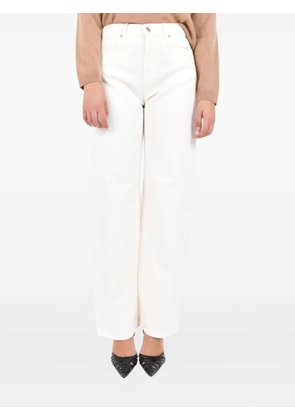 Max Mara logo-patch jeans - White