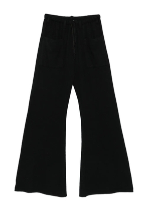 Hannes Roether drawstring-waist flared trousers - Black
