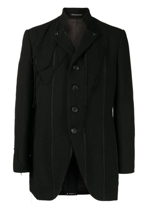 Yohji Yamamoto button-up long-sleeve blazer - Black