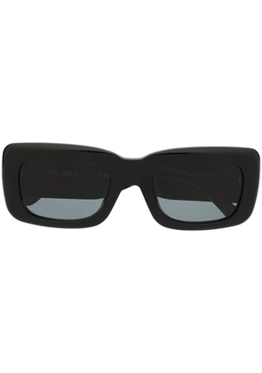 The Attico logo-plaque sunglasses - Black