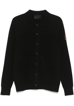 Simone Rocha crystal-flower cardigan - Black