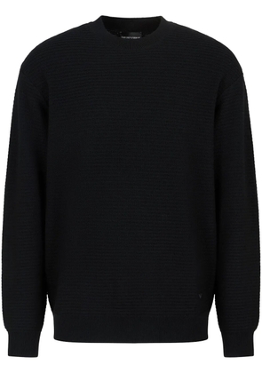Emporio Armani appliqué-logo jumper - Black